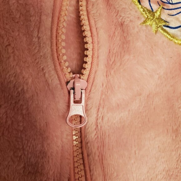 Adorable Princess Pink Long Sleeve Zip Up Jacket Disney Princess Plush Sz 6 - Picture 7 of 12